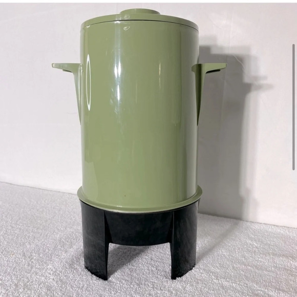 Vintage Regal Avocado Green Poly Perk Automatic Electric Coffee Maker 10-20 Cup - Picture 4 of 14